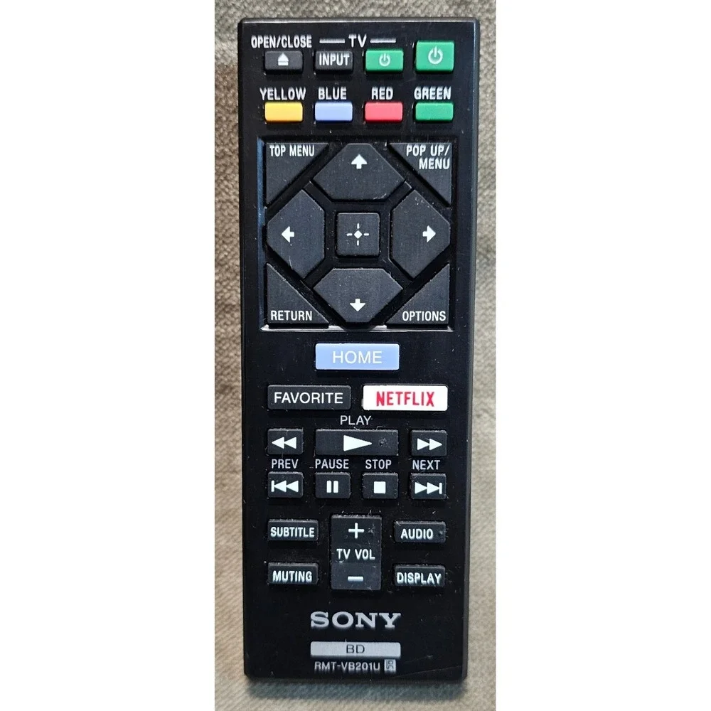 Sony RMT-VB201U Blu-ray Player Remote Control Black OEM Replacement